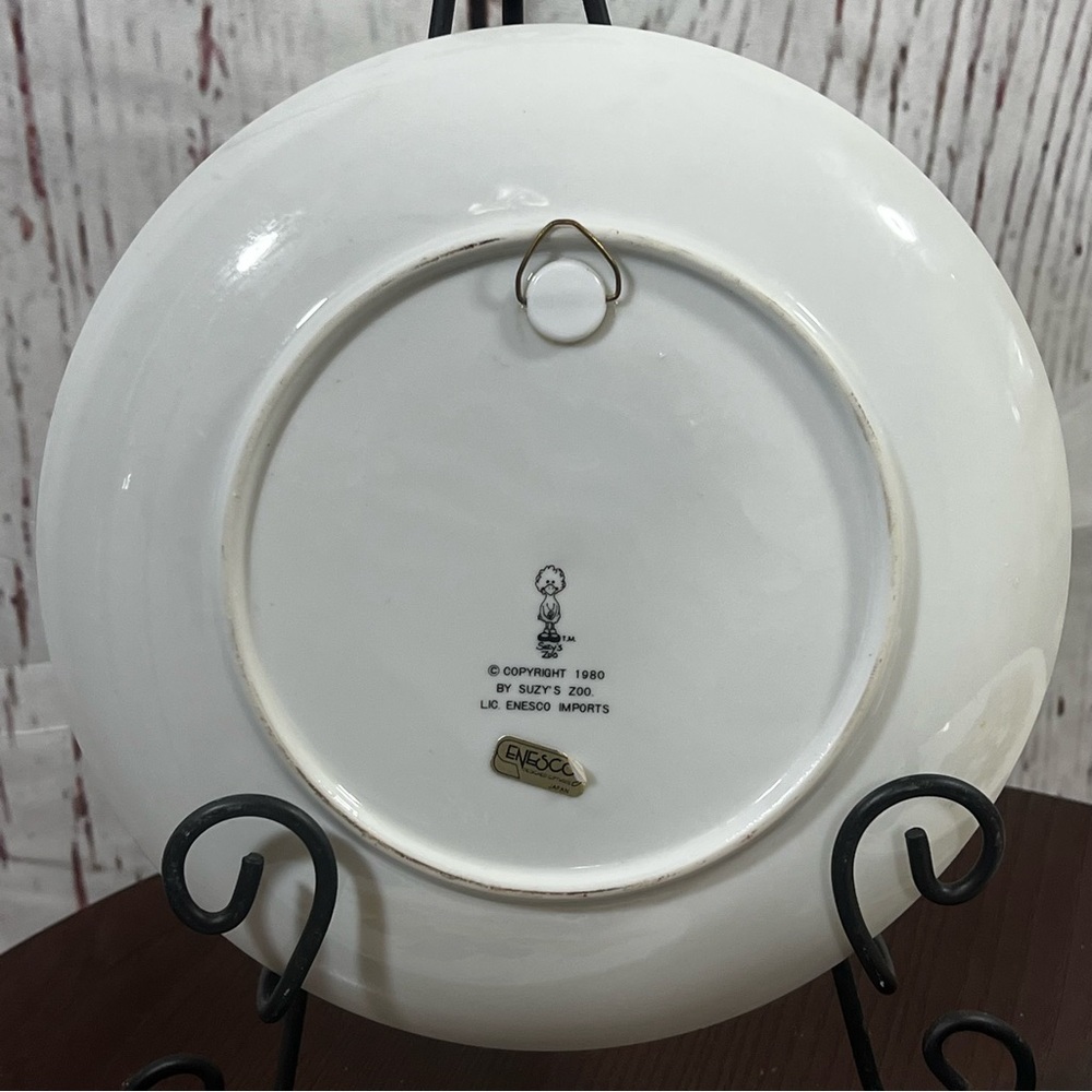 Enesco x Suzy Spafford Suzy’s Zoo Christmas 1981 Porcelain Collectible Plates 5 - Picture 9 of 11